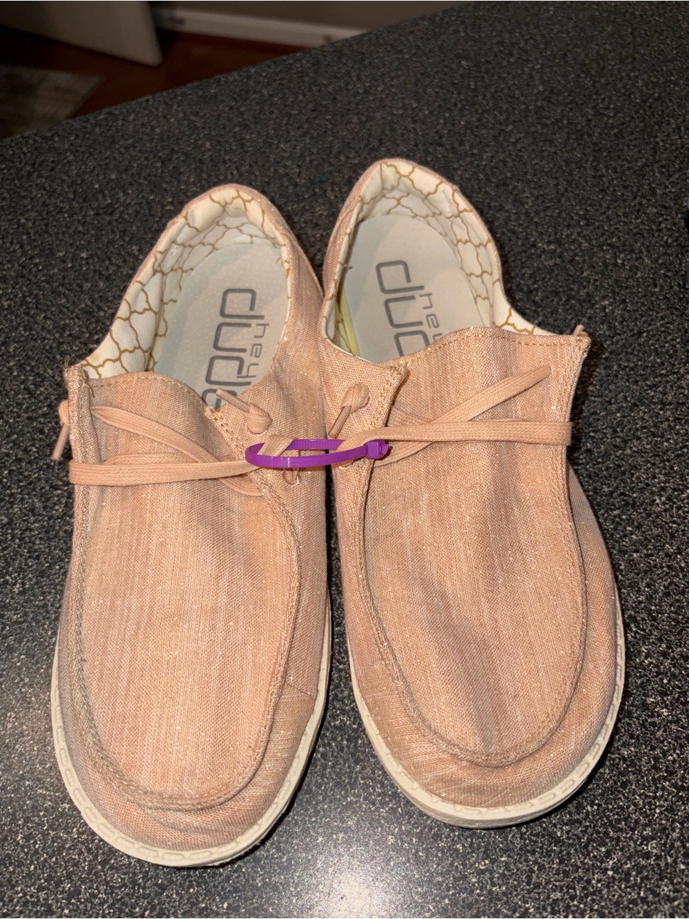 Hey Dude Women's Slip-On Moccasins in Rose gold 7